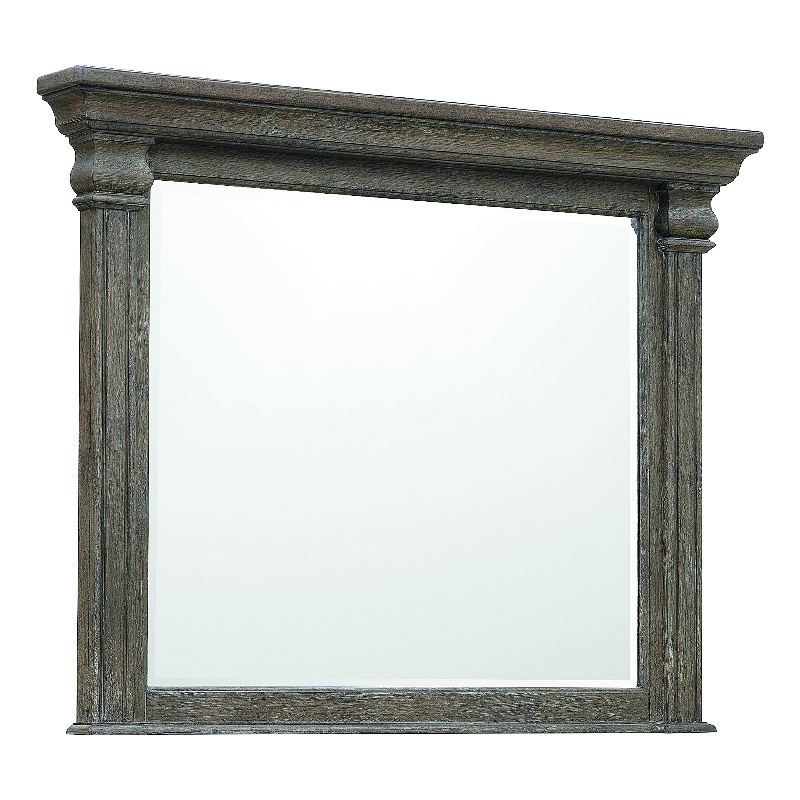 Madison Ridge Brown Wood-Framed Dresser Mirror by Pulaski Furniture