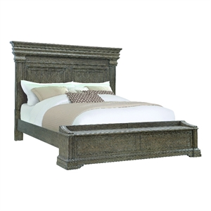 Madison Ridge Brown Wood California King Bed with Chest Footboard by Pulaski