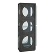 Contemporary Side Entry Curio Cabinet in Espresso Brown Wood by Pulaski