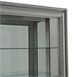 Traditional Sliding Door Curio in Gray Wood Finish by Pulaski Furniture