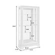 Traditional Sliding Door Curio in Gray Wood Finish by Pulaski Furniture