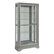 Traditional Sliding Door Curio in Gray Wood Finish by Pulaski Furniture