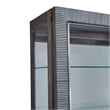 Modern Sliding Door Curio Cabinet in Medium Brown Wood by Pulaski Furniture