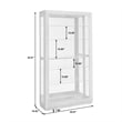 Modern Sliding Door Curio Cabinet in Medium Brown Wood by Pulaski Furniture