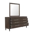 Asher Park Dresser Mirror in Piano Brown Wood by Pulaski Furniture