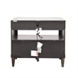 Asher Park Glass Top Bachelor's Chest in Piano Brown Wood by Pulaski Furniture