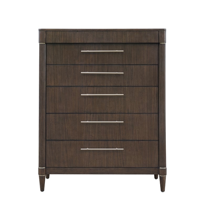 Asher Park 6 Drawer Chest in Piano Brown Wood by Pulaski Furniture