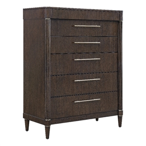 Asher Park 6 Drawer Chest in Piano Brown Wood by Pulaski Furniture