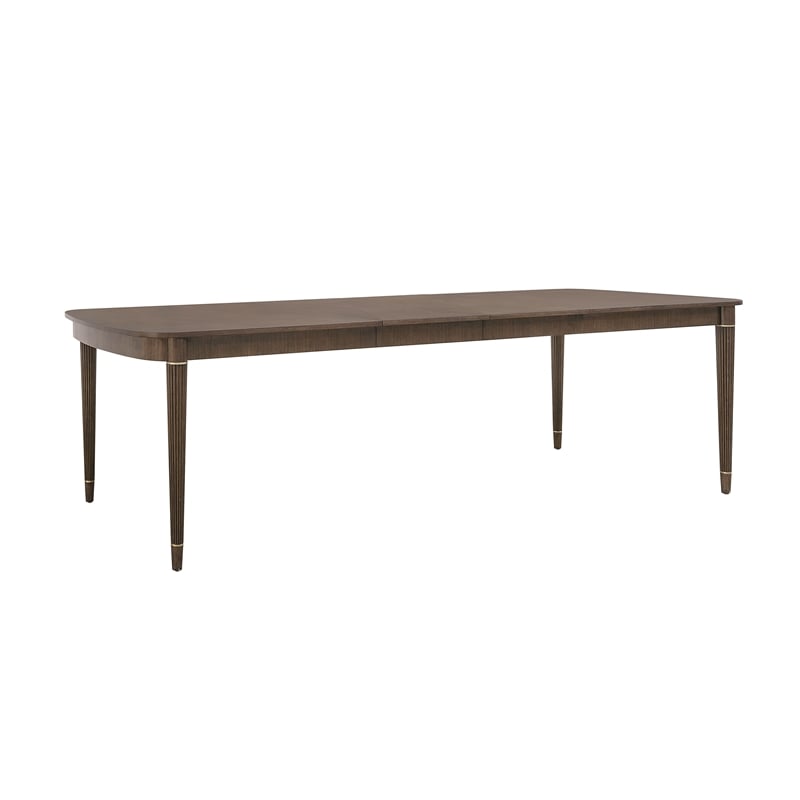 Asher Park Leg Dining Table in Piano Brown Wood by Pulaski Furniture