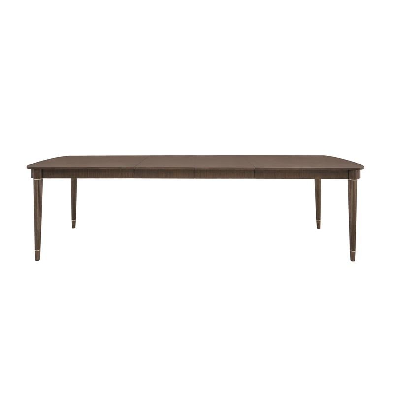 Asher Park Leg Dining Table in Piano Brown Wood by Pulaski Furniture