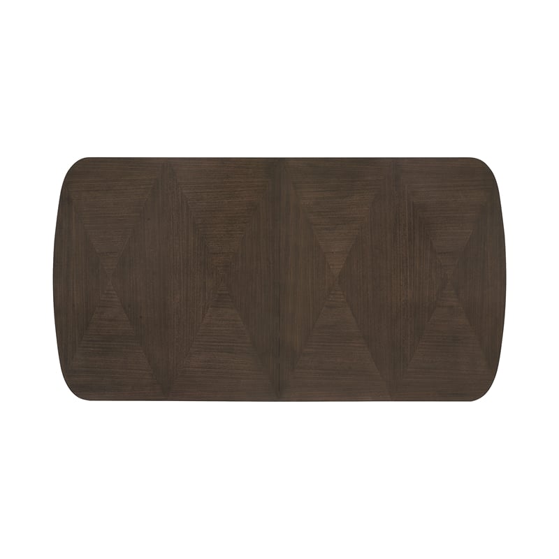 Asher Park Leg Dining Table in Piano Brown Wood by Pulaski Furniture