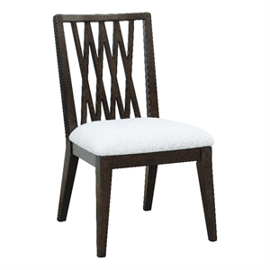 Asher Park Wood Back Side Chair in Piano Brown Wood by Pulaski Furniture