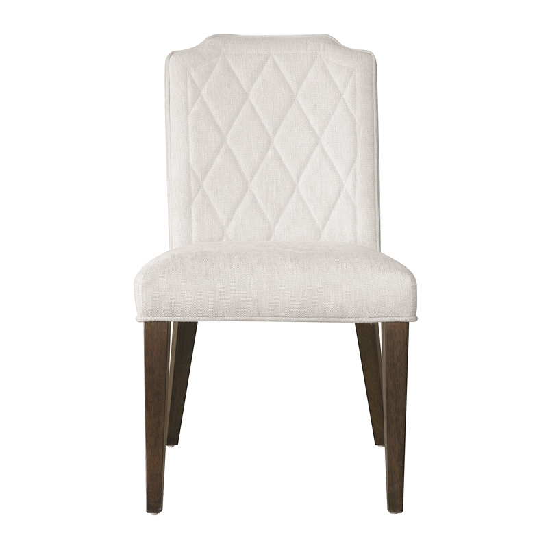 Asher Park Upholstered Side Chair in White Fabric by Pulaski Furniture