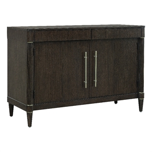 Asher Park 2 Door Server with Storage Drawer  in Piano Brown Wood by Pulaski