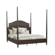 Asher Park Queen Poster Poster Bed in Piano Brown Wood by Pulaski Furniture