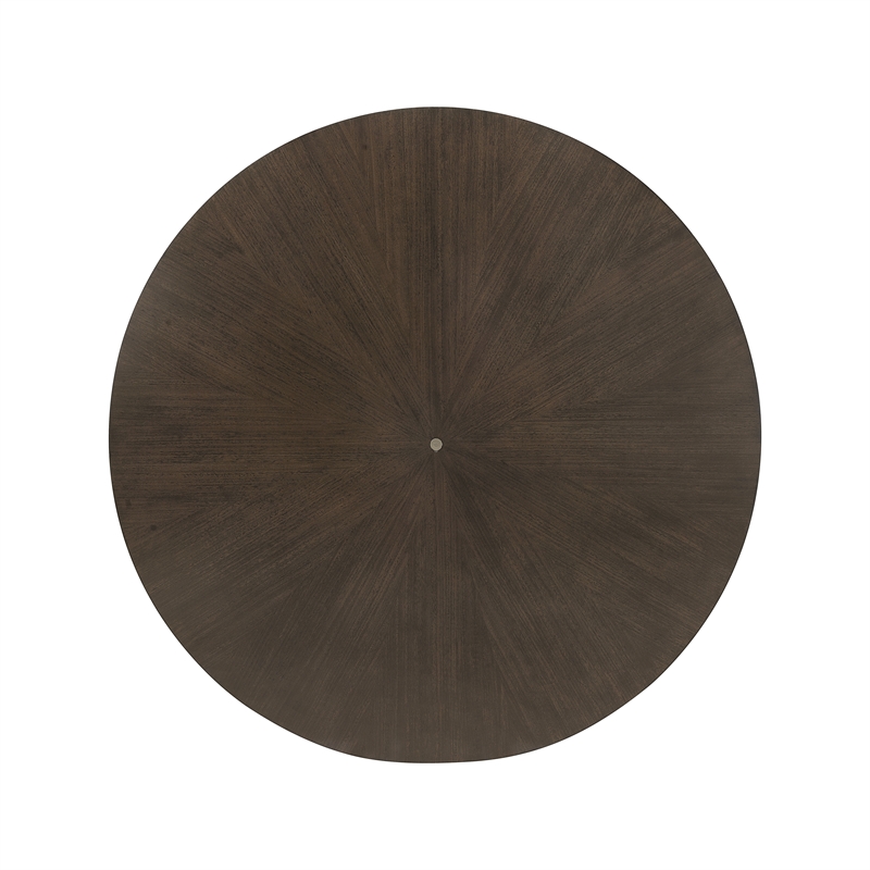 Asher Park Round Dining Table in Piano Brown Wood by Pulaski Furniture
