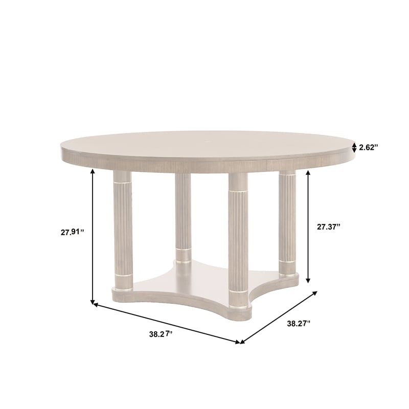 Asher Park Round Dining Table in Piano Brown Wood by Pulaski Furniture