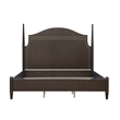 Asher Park California King Poster Bed in Piano Brown Wood by Pulaski Furniture