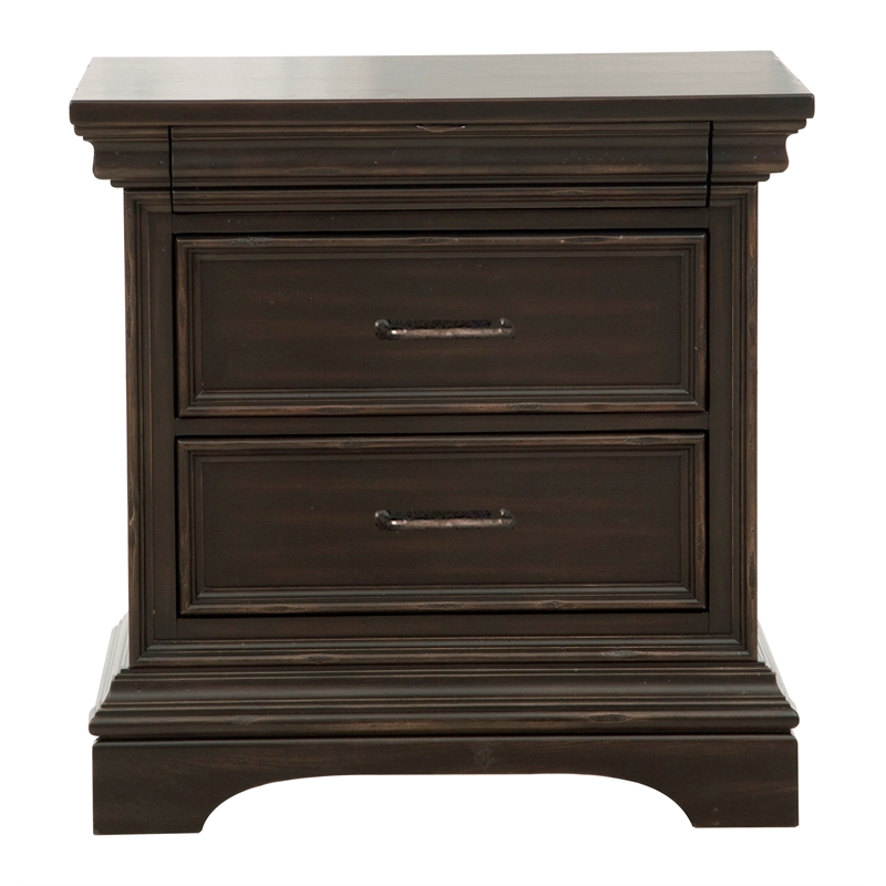 Pulaski Caldwell 2 Drawer Nightstand in Deep Brown