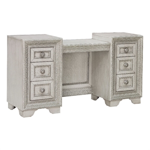 Pulaski Camila 7 Drawer Vanity in Creamy White