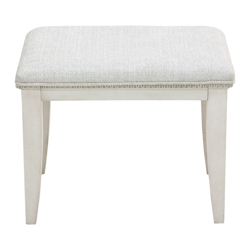Pulaski Camila Vanity Stool in Creamy White