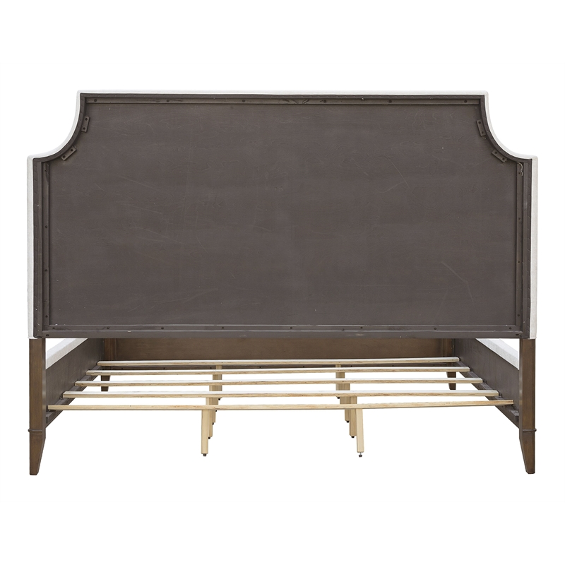 Pulaski Asher Park Queen Upholstered Bed in Piano Brown
