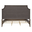 Pulaski Asher Park Queen Upholstered Bed in Piano Brown