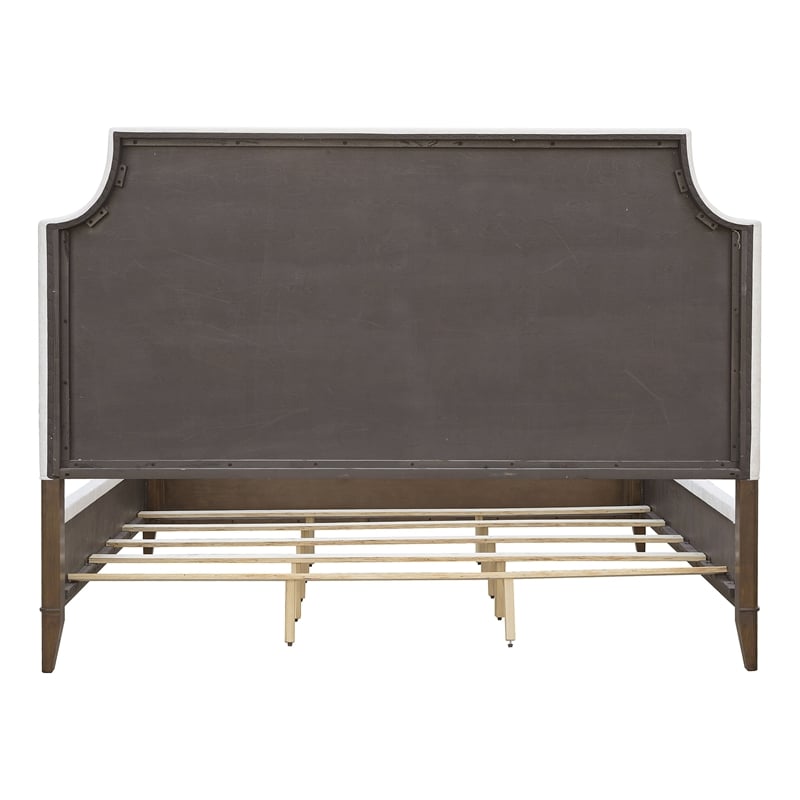 Pulaski Asher Park King Upholstered Bed in Piano Brown