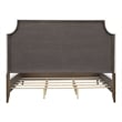 Pulaski Asher Park King Upholstered Bed in Piano Brown