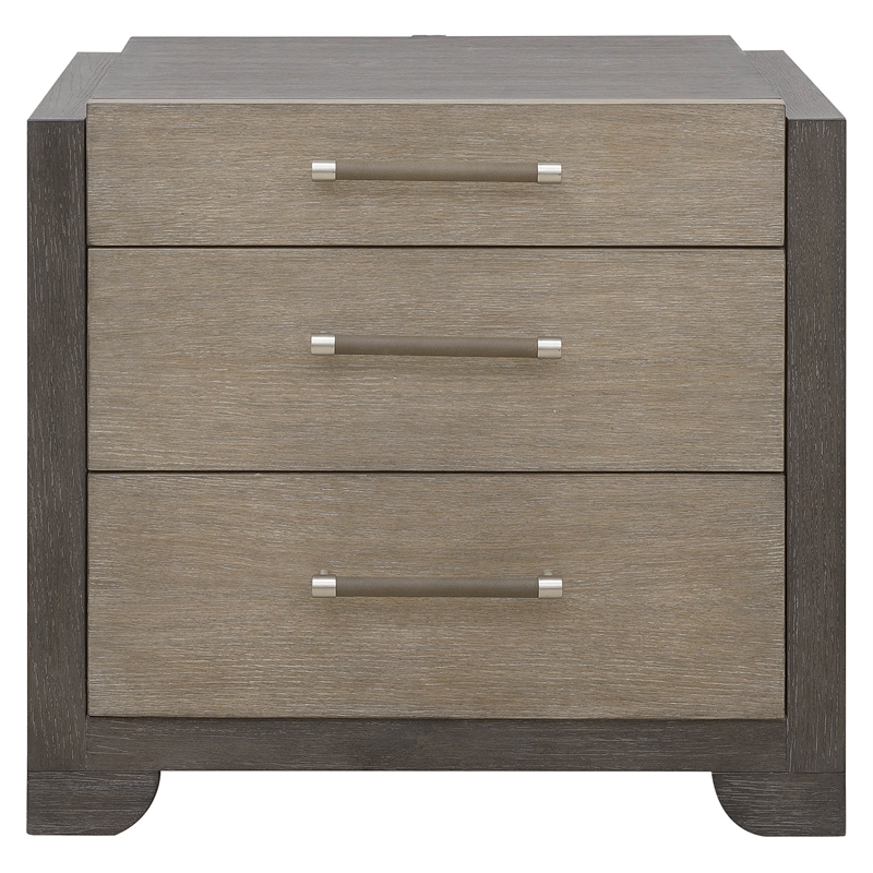 Pulaski Anderson Park Moose Trail And Frontier 3 Drawer Nightstand in Brown