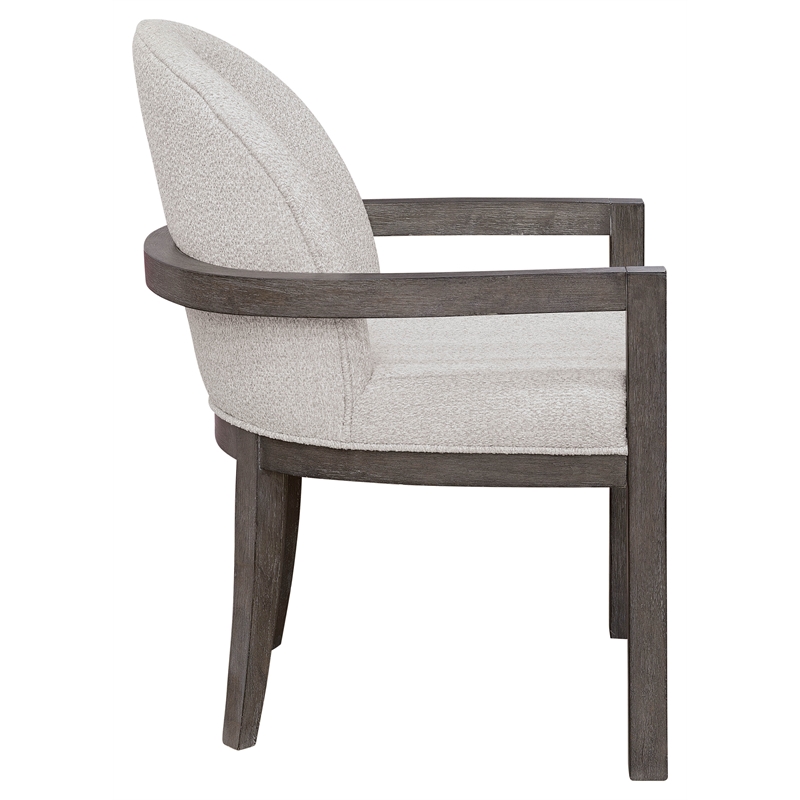 Pulaski Anderson Park Moose Trail And Frontier Upholstered Host Chair in Brown