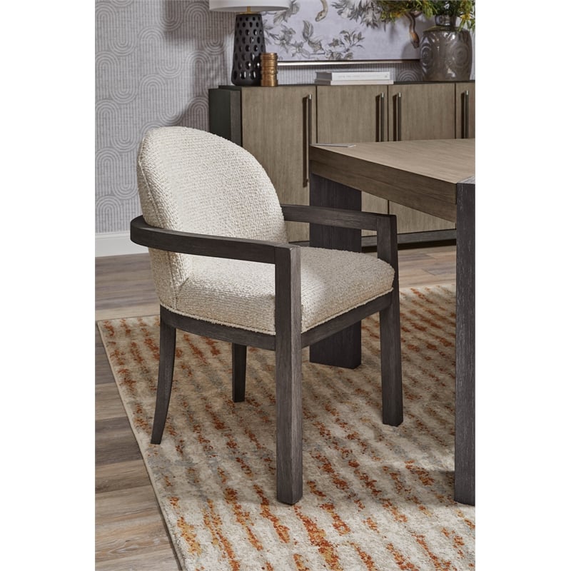 Pulaski Anderson Park Moose Trail And Frontier Upholstered Host Chair in Brown