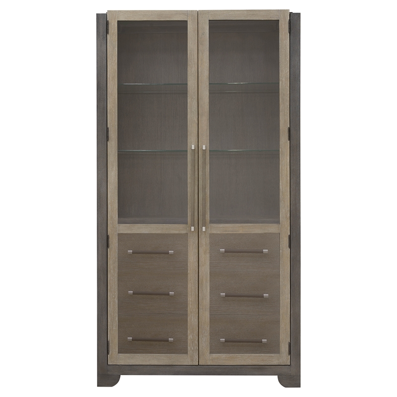 Pulaski Anderson Park Moose Trail And Frontier China Cabinet in Brown