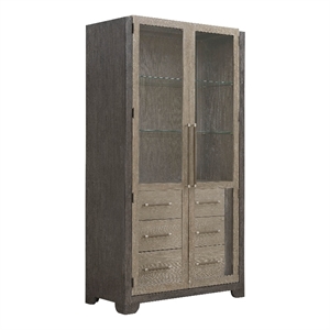 Pulaski Anderson Park Moose Trail And Frontier China Cabinet in Brown