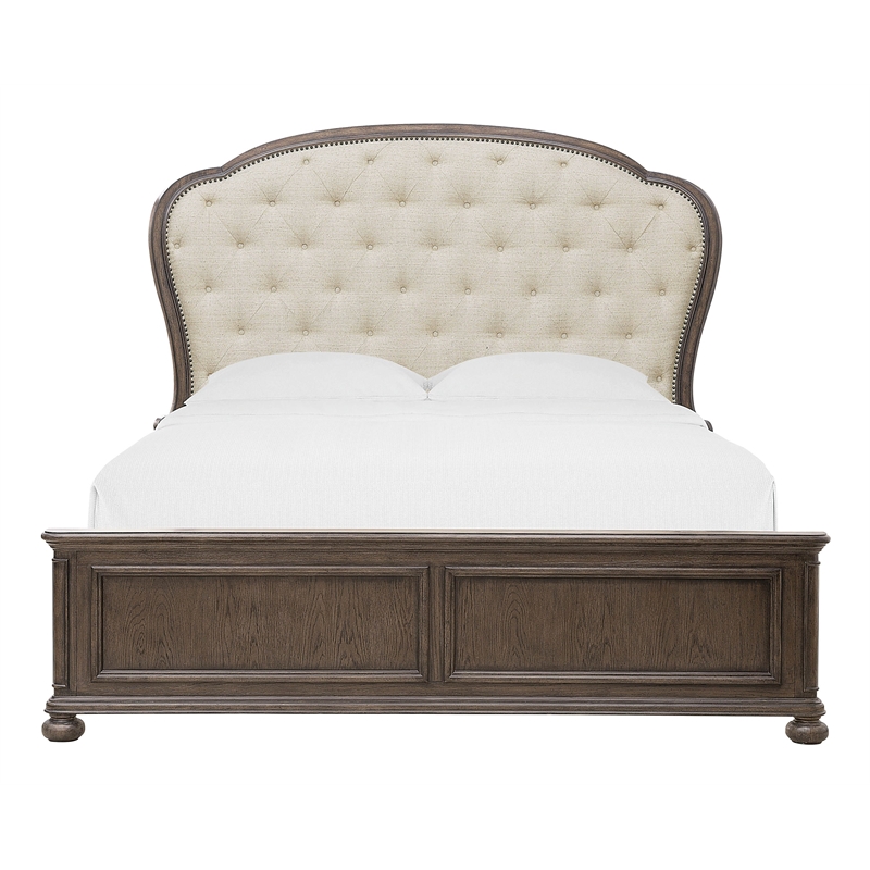 Pulaski Saddle Creek Timber King Upholstered Bed in Brown