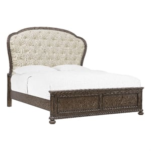 Pulaski Saddle Creek Timber King Upholstered Bed in Brown