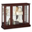 Pulaski Curios Lighted 1 Shelf Console Display Cabinet in Cherry Brown