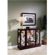 Pulaski Curios Lighted 1 Shelf Console Display Cabinet in Cherry Brown