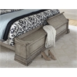 Pulaski Madison Ridge Queen Panel Bed With Blanket Chest Footboard in Taupe