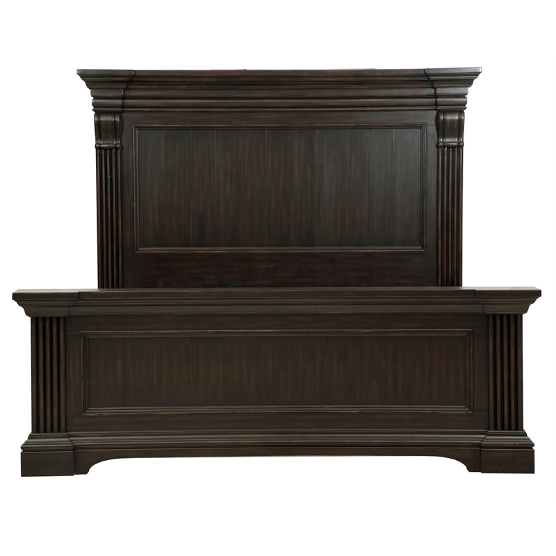 Pulaski Caldwell California King Panel Bed in Deep Brown