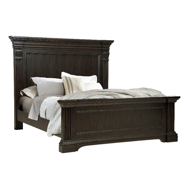 Pulaski Caldwell California King Panel Bed in Deep Brown