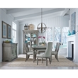 Pulaski Madison Ridge Farmhouse Leg Dining Table in Buff Grey