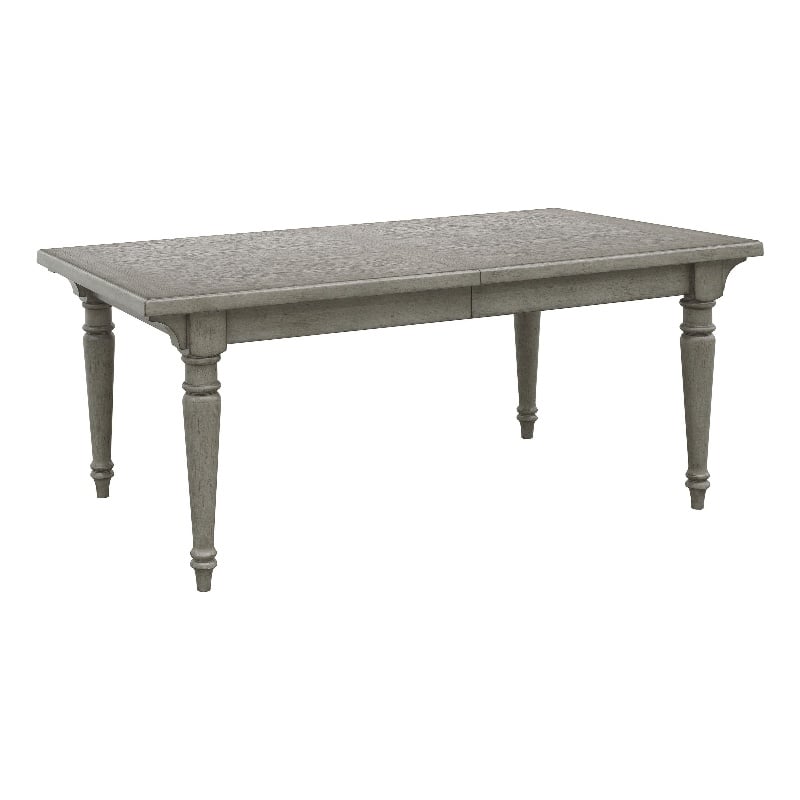 Pulaski Madison Ridge Farmhouse Leg Dining Table in Buff Grey