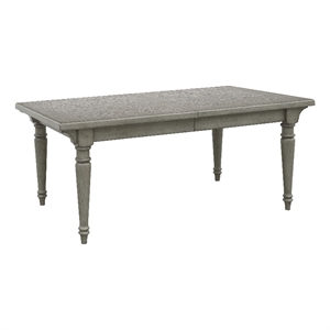 Pulaski Madison Ridge Farmhouse Leg Dining Table in Buff Grey