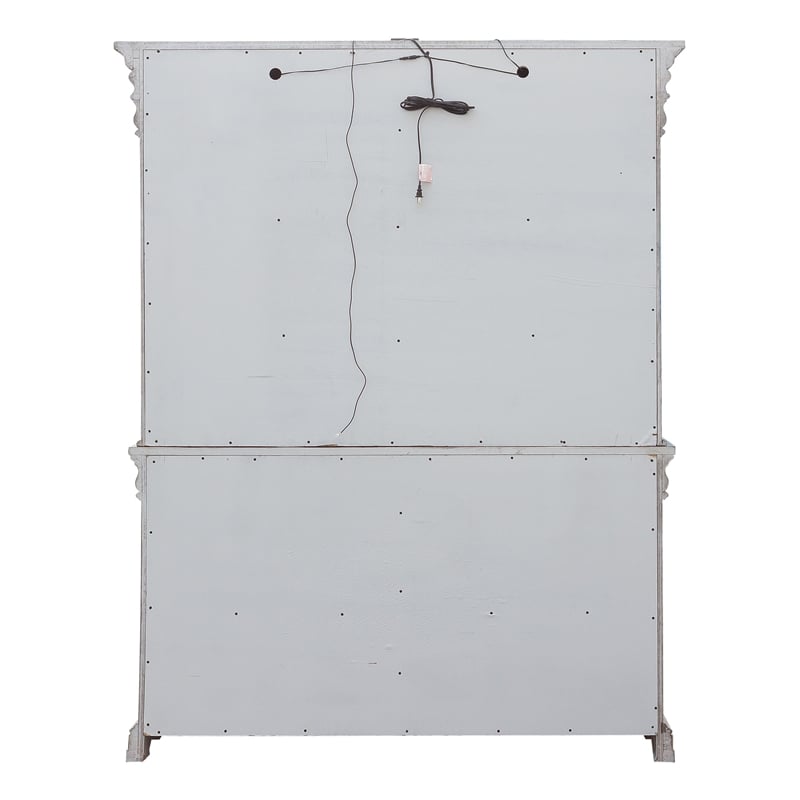 Pulaski Madison Ridge Server With Hutch in Buff Grey