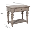 Pulaski Kingsbury 1 Drawer Open Nightstand in French Gray