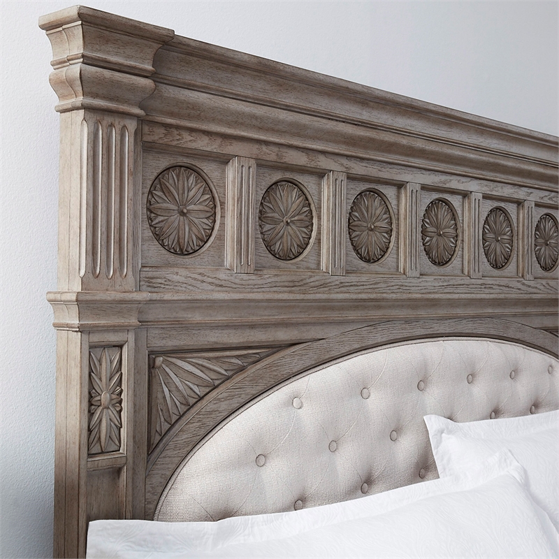 Pulaski Kingsbury King Panel Bed in French Gray