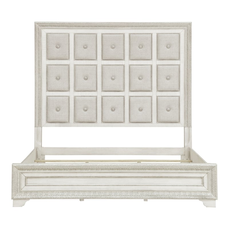 Pulaski Camila Queen Upholstered Bed in Creamy White