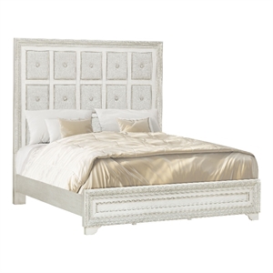 Pulaski Camila Queen Upholstered Bed in Creamy White