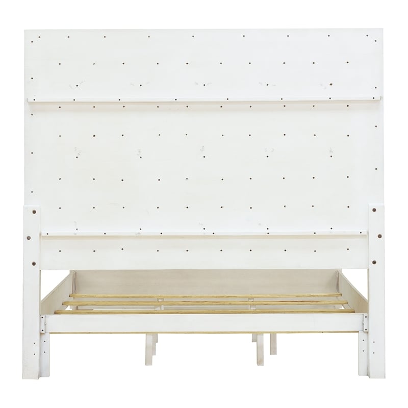 Pulaski Camila King Upholstered Bed in Creamy White